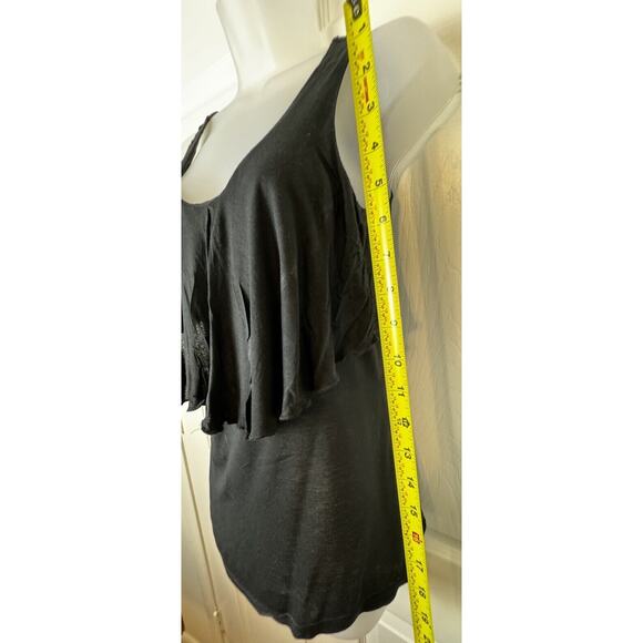Ann Taylor LOFT Black Ruffle Tank Top coquettish XS , 49-48 - Picture 8 of 15